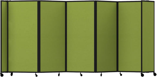 Versare Room Divider 360 Portable Wall Partition | Folding Panels | Large Freestanding Divider | Locking Wheels | Temporary Room Separator