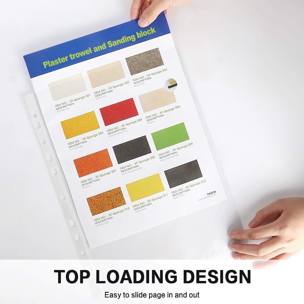 Sheet Protectors, HERKKA 500 Pack Heavy Duty Page Protectors Holds 8.5 x 11 inch Sheets, 9.25 x 11.25 inch Top Loading, Clear, Reinforced 11-Hole Fit for 3 Ring Binder