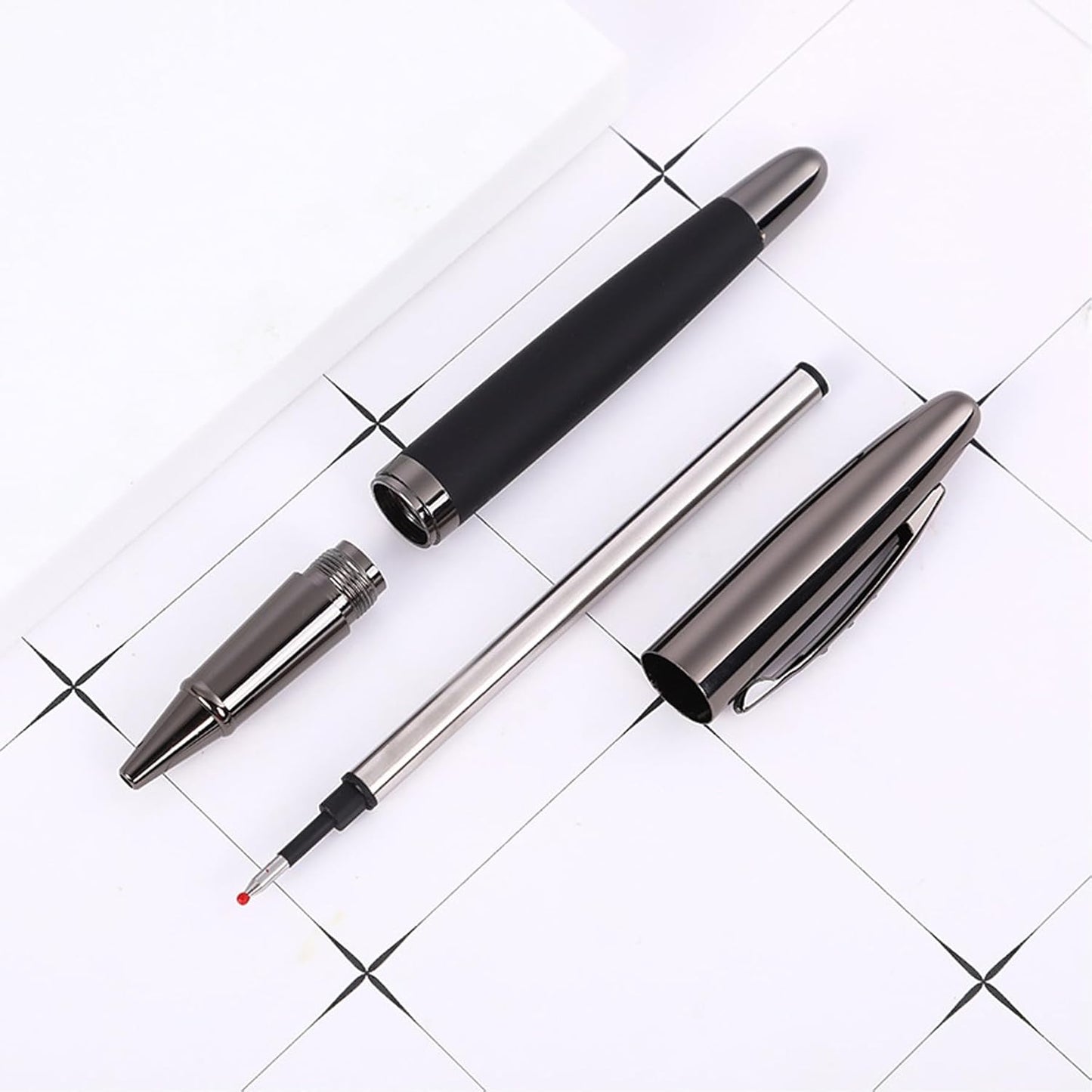 HeTaoCat Gel Rollerball Pen Refills, Roller Ball Fine Point 0.5mm, Black Ink Refill Pack of 5 - Replaceable Ballpoint Pen Refills Medium Point (Blue)