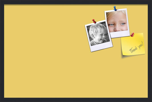 PinPix 34x22 Inch Cork Bulletin Board. This Decorative Framed Pin Board Comes with Honey Pastel Design and a Satin Black Frame. Ideal for Home Office Decor or Message Board (PinPix-1810)