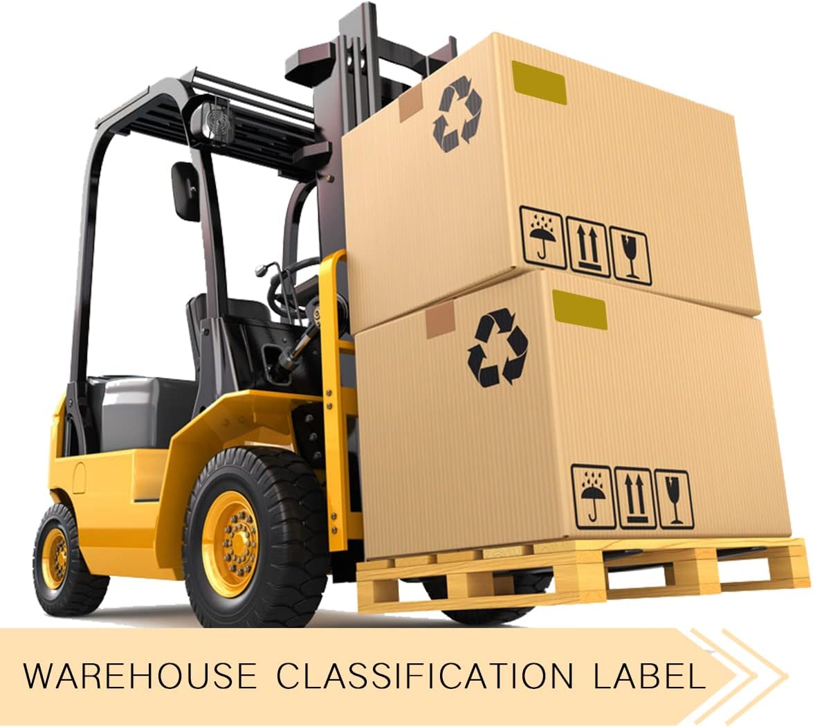 PARLAIM 3 X 5 inch Rectangle Inventory Labels Color Coding Stickers, 250PCS Permanent Stciker for Warehouse Moving Box Square Label (Olive)