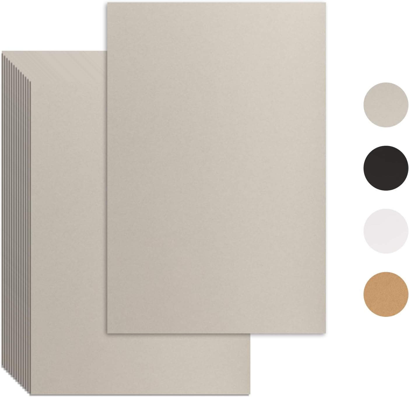 25 Pcs Book Board, Binder Board, Cover Board, Heavy Duty Chipboard for Book Binding, DIY Cardboard (Gray, 11 x 14 Inch 80PT)
