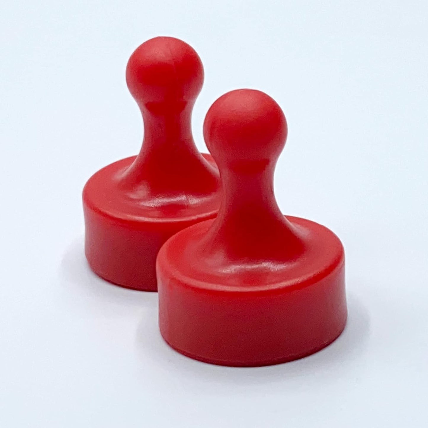 GLASSBOARD STUDIO Powerful Neodymium Magnets, Pawn-Shaped - Strong Fridge/Refrigerator and Whiteboard Magnet, Ideal for Office, Kitchen, Crafts - Rare Earth, Heavy Duty (2, Red)