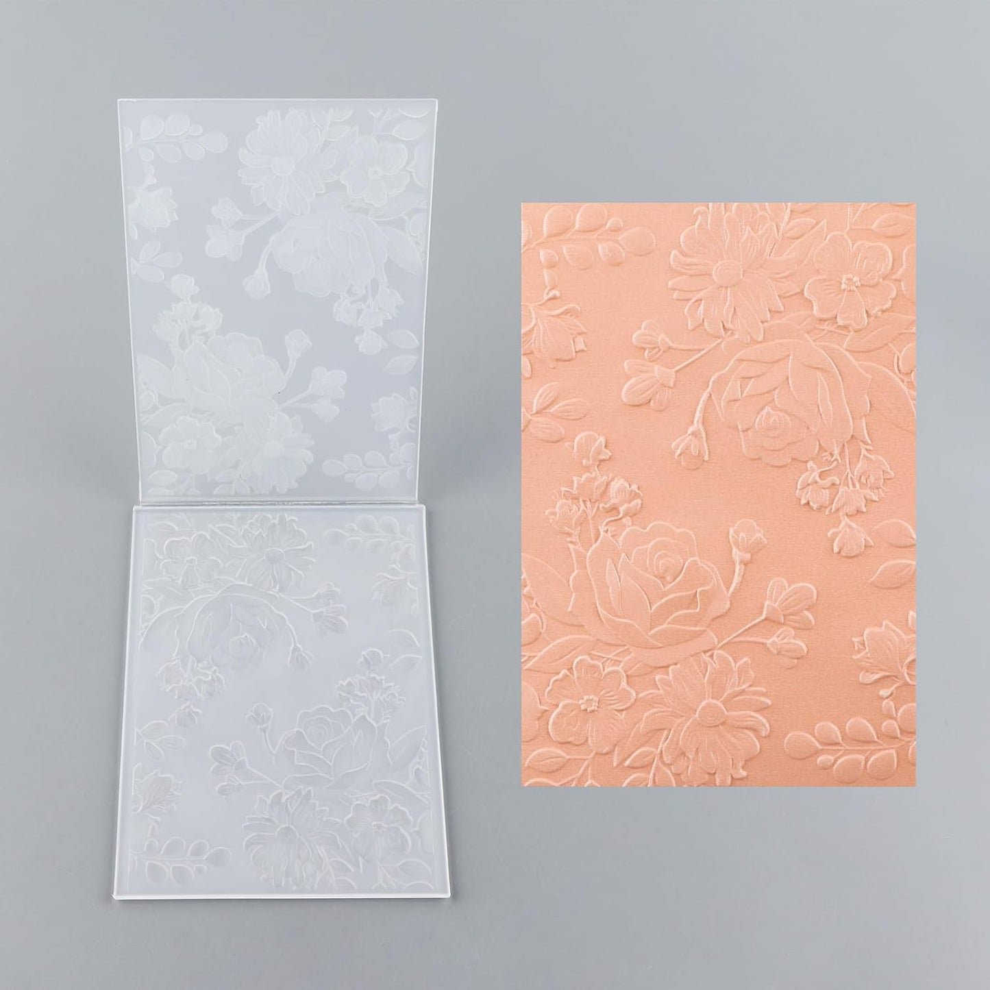 BAOFALI 3D Flowers Embossing Folders for Card Making,Embossing Template Paper Card Embossing Stencil for DIY Scrapbooking Photo Album Card Paper Craft Decoration 6.3" L x 4.5" W.(16x11.5cm)