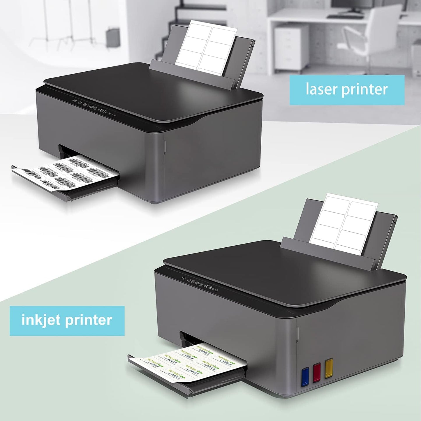Methdic Shipping Labels 2"×4" 1000 Labels Sticker Paper for Laser/Ink Jet Printer Mailing Labels 8.5"×11" White 10 per Sheet