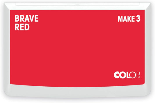 COLOP Make Series, Ink Stamp Pads, with Non-Toxic Premium Ink, Water-Based Acid-Free (Brave Red, Make 3-3-1/2" x 6-1/4")
