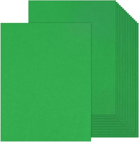 100 Sheets Green Cardstock 8.5 x 11, Goefun 80lb Green Card Stock Thick Printer Paper for Christmas Cards Making, Invitations and Craft