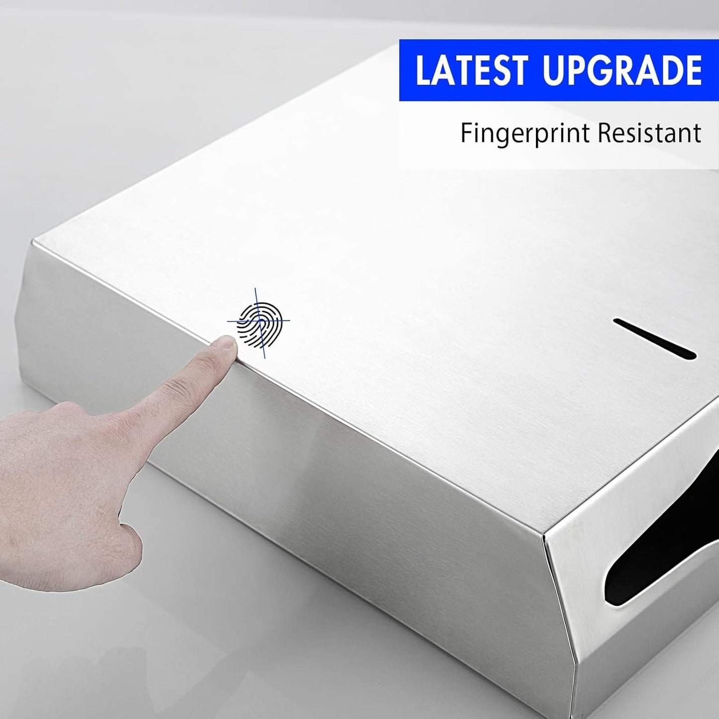 2 Packs Paper Towel Dispenser Wall Mount Commercial, Touchless Hand Towel Dispenser with Lock (Stainless Steel)