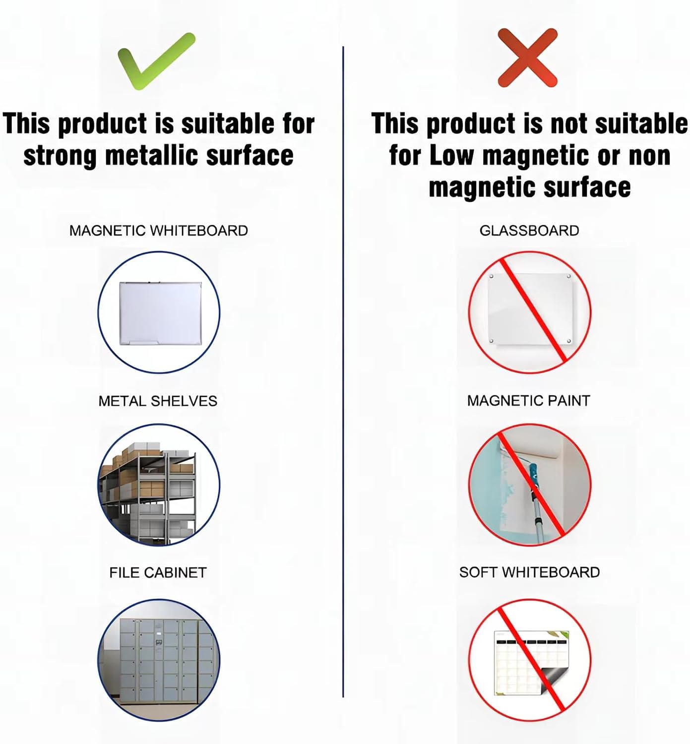 Dry Erase Magnetic Labels 5x3 Inch, 40 Pack, Reusable Magnetic Dry Erase Labels for Whiteboards，Locker, School, Classroom, Office, Home