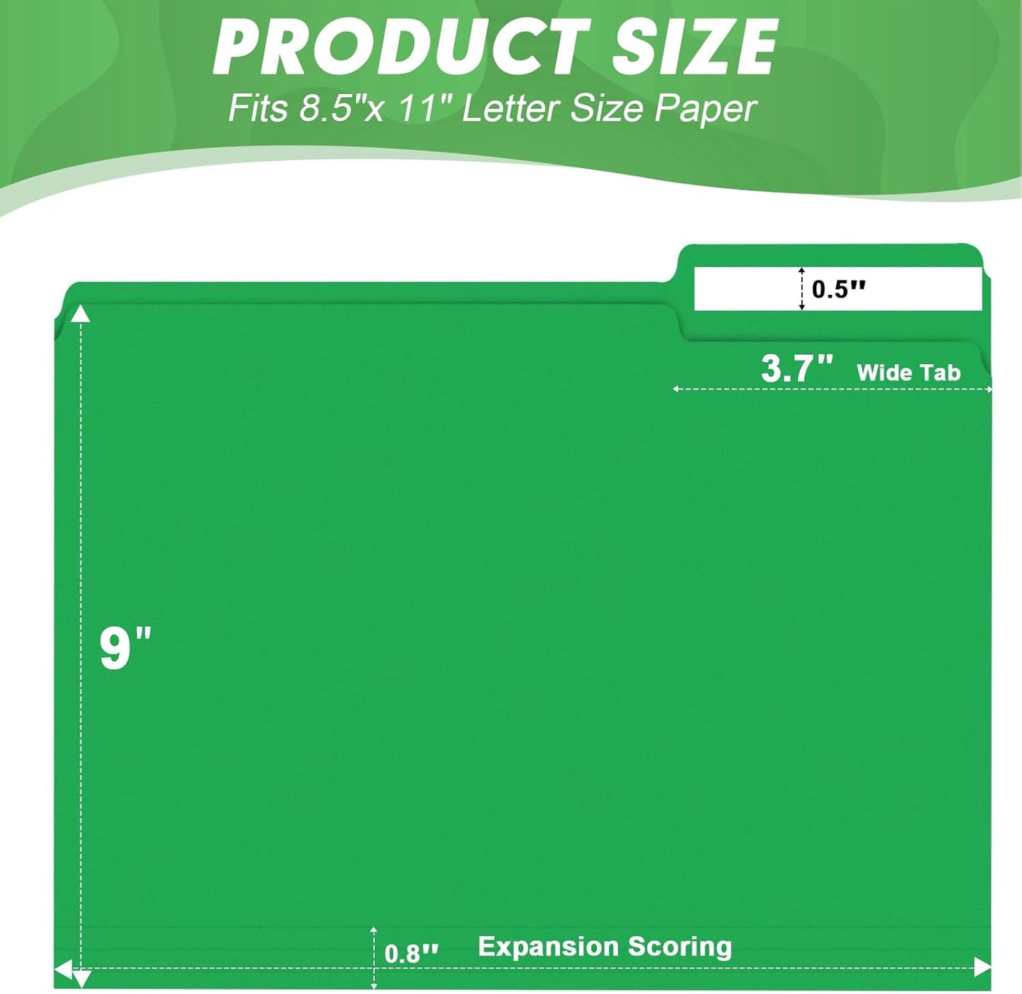 File Folder, HERKKA 120 Pack 1/3 Cut Tab File Folders, Colored File Folders Great for Organizing and Filing, Letter Size, Assorted 6 Colors