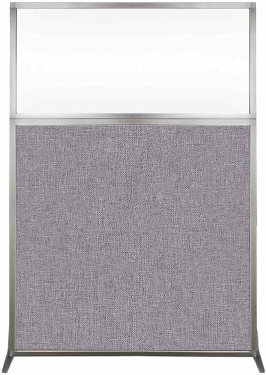 Versare Hush Screen Portable Room Divider | Workstation Wall Divider | Freestanding Privacy Hush Panels | Clear Windows | Fabric Office Divider Screen | Great for Room Separation