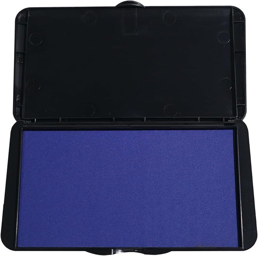 Large Ink Pad for Stamps, 6.14"×3.38" Stamp Pad, Ink Pad for Office, Notarization, and Rubber Stamps (Blue