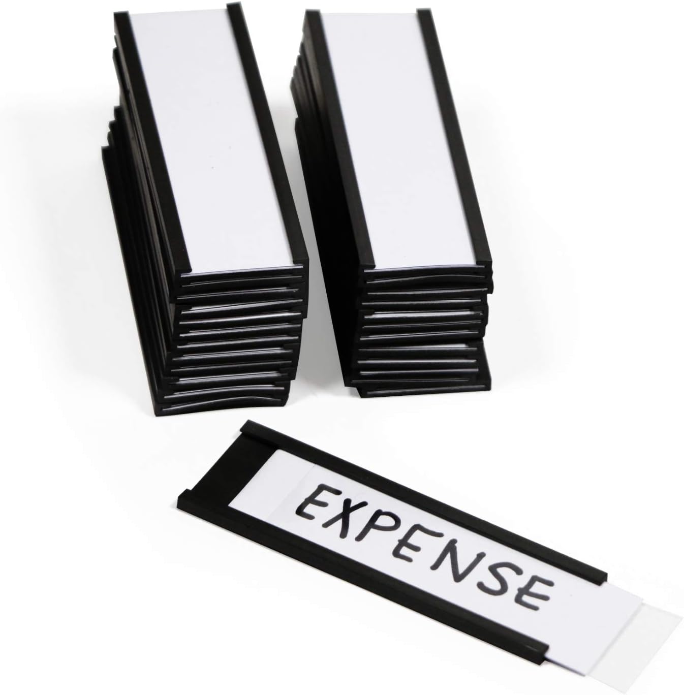 SmartSign Pack of 25 Magnetic"C" Channel Label Holders | 1" x 3"