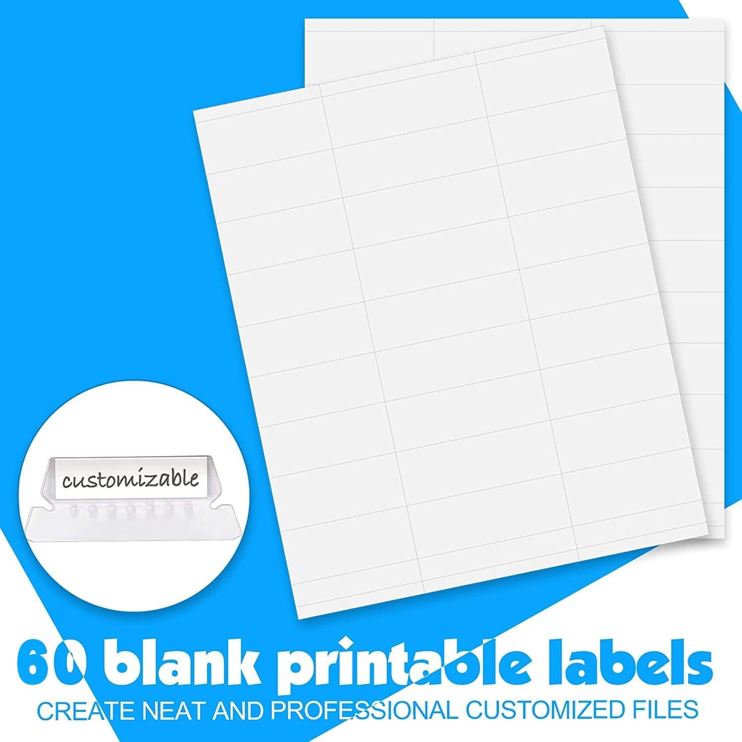 HERKKA Hanging File Folders, 60 Pack Reinforced Letter Size Hanging Folders with Heavy Duty 0 Inch Expansion, Designed for Bulky Files, Medical Charts, Adjustable Tabs, Assorted Colors