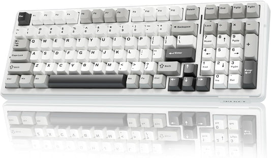 AULA F99 Wireless Mechanical Keyboard,Tri-Mode BT5.0/2.4GHz/USB-C Hot Swappable Custom Keyboard,Pre-lubed Linear Switches,RGB Backlit Computer Gaming Keyboards for PC/Tablet/PS/Xbox