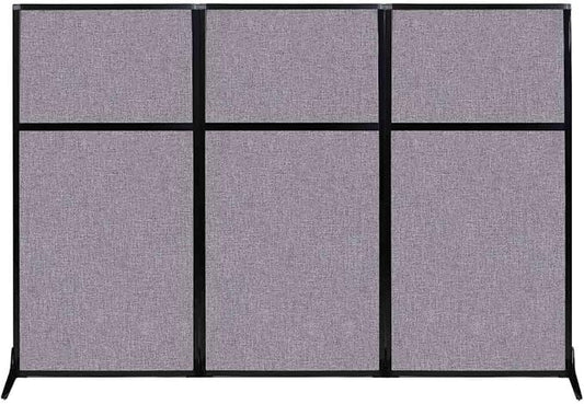 Versare Workstation Partition | Portable Wall Divider | Modern Office Cubicle | Free Standing Privacy Screen | Flexible Work Space | 99" x 70" Cloud Gray Fabric Panels