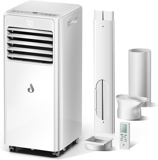 10,000 BTU Portable Air Conditioners for Rooms Up to 450 Sq.Ft,4-in-1 Cooling & Dehumidifier Air Conditioning Unit with Remote,Smart AC Unit with Installation Kit for Home/Office