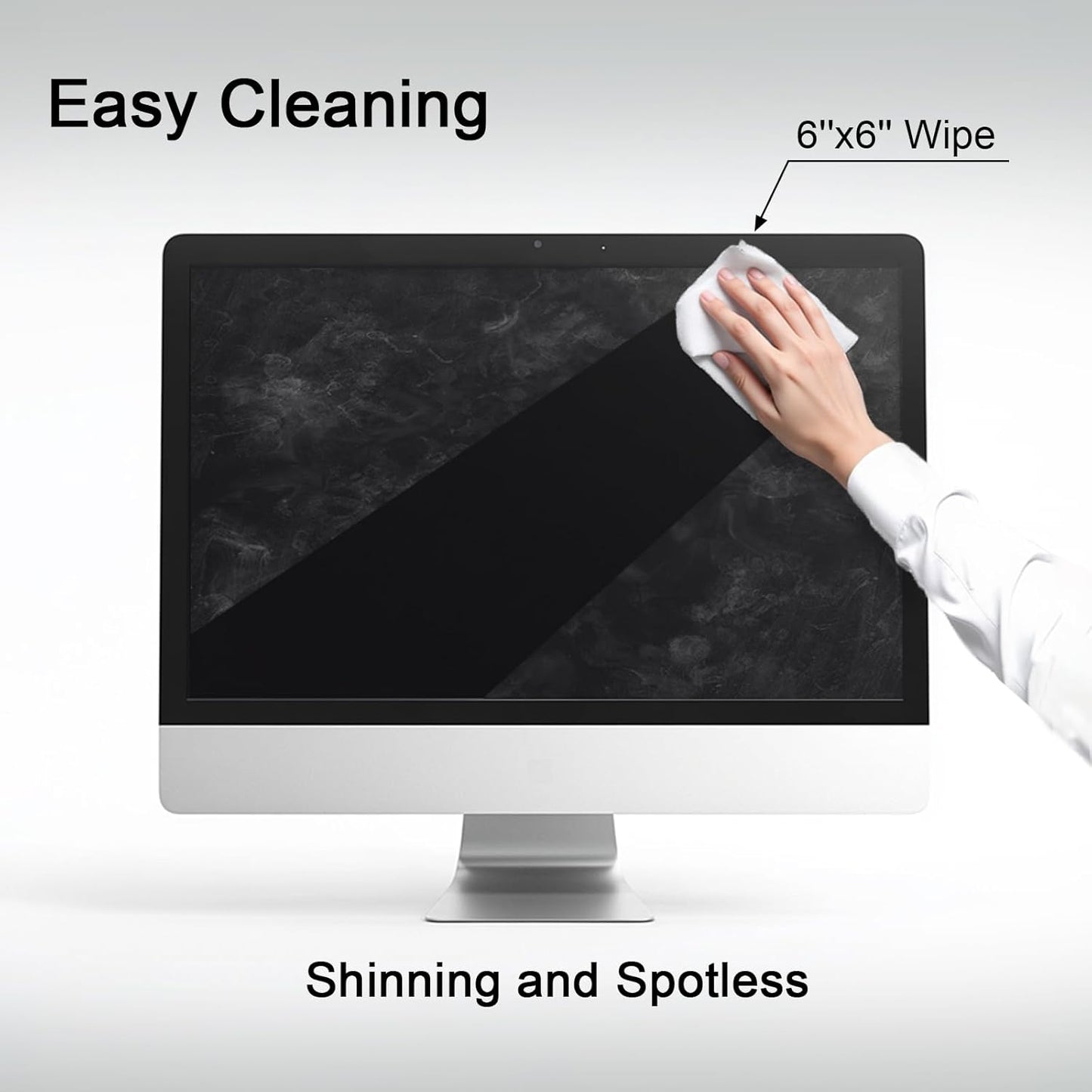 Screen Wipes for Electronics, 120 Count 6"x6" Pre-Moistened Screen Cleaner for Screens, Computer,Laptop,Tablet,Phone,Monitor,Car Screen Cleaner, Lens Wipes Individually Wrapped