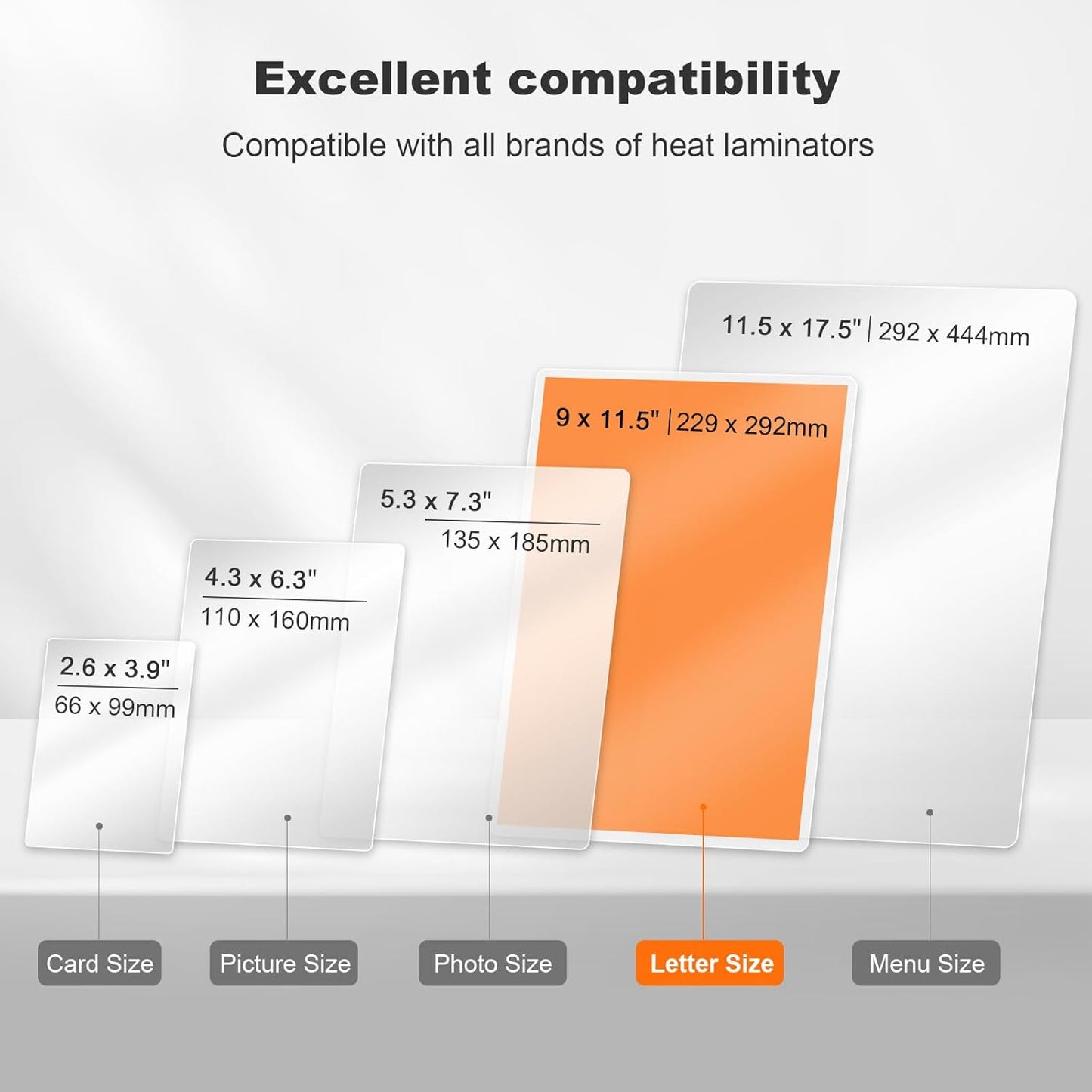 Bonsaii Laminating Sheets, 100 PCS 3mil Thermal Laminating Pouches, 9 x 11.5 inches, Letter Size, Clear and Durable, Suitable for Multiple Fields of Use-LP100