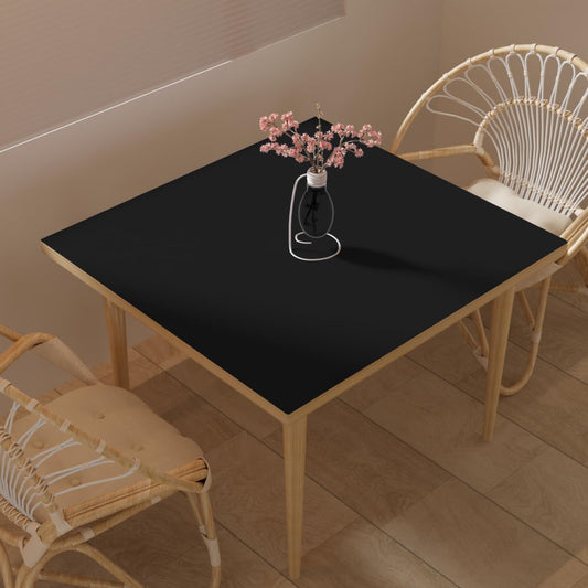Table Top Protector - 32x32 Inch Waterproof Easy to Clean Can Conceal Flaws Protector The Table Top from Scratches Used for Dining (Black+Black 32x32)
