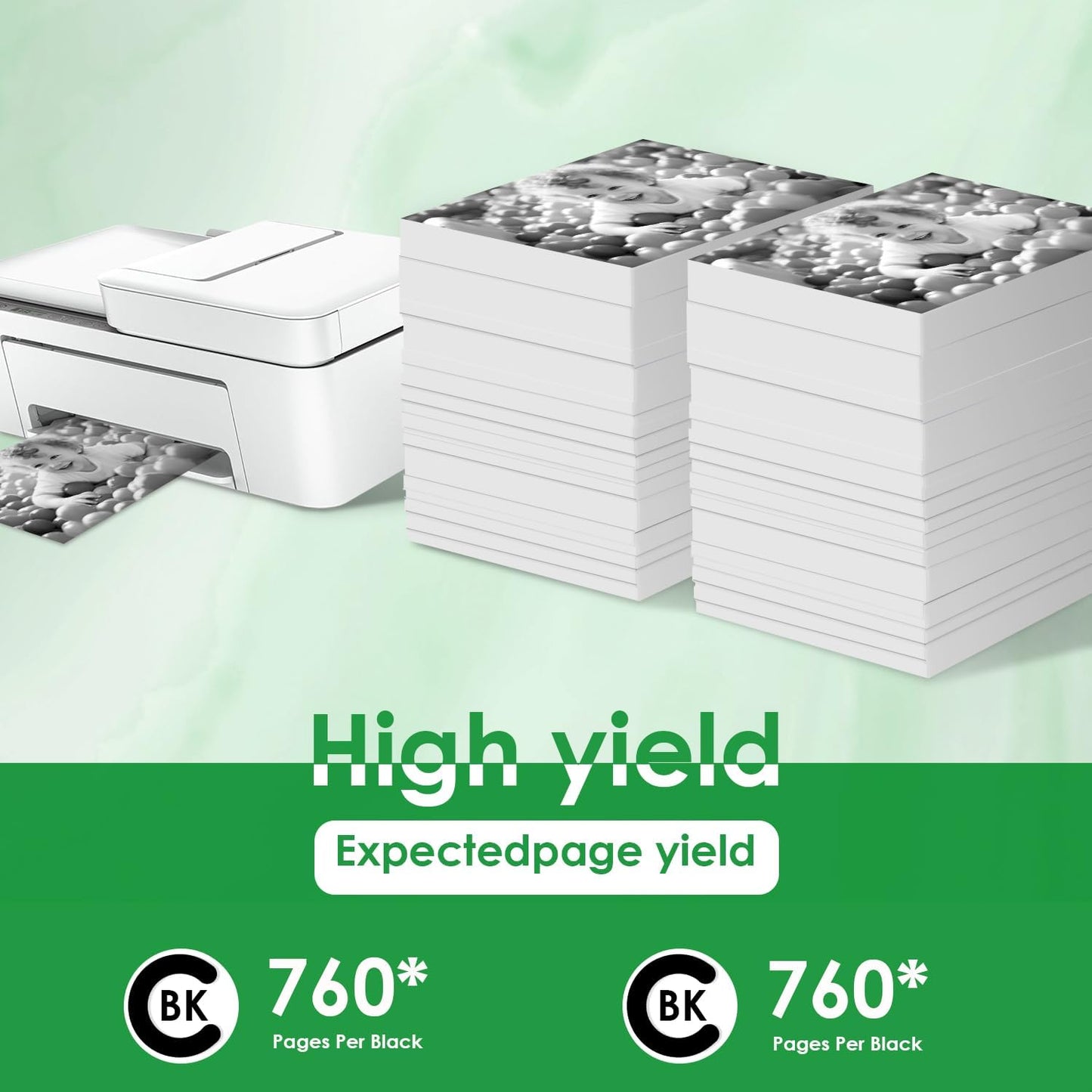 664XL Ink Cartridge Replacement for 664 664XL 664 XL Ink Cartridges Black and Color for DeskJet Ink Advantage 1115 2135 2138 3635 3636 3638 4535 4536 4538 4675 4676 4678 Printer Ink 2 Black