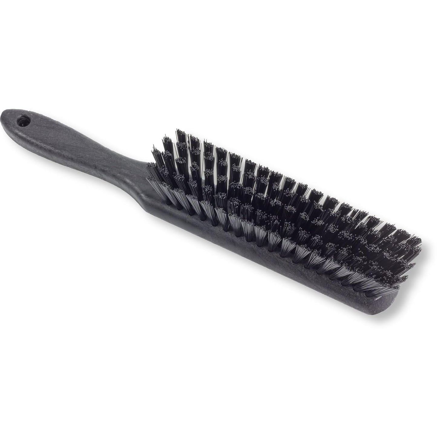 SPARTA Handheld Soft Counter Brush 8 Inch Bristle Span, Multi-Use Dust Brush with 5 Inch Handle for Tables, Countertops, and Delicate Surfaces, Polyester, Black, (Pack of 6)