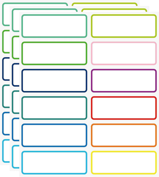 Reusable Dry Erase Labels Sticky Notes for Storage Bins Organizing Jar Pantry, Waterproof Removable Label Stickers for Kitchen Office School All Purpose Use (1.25 * 3.5 inches Mullticolor)