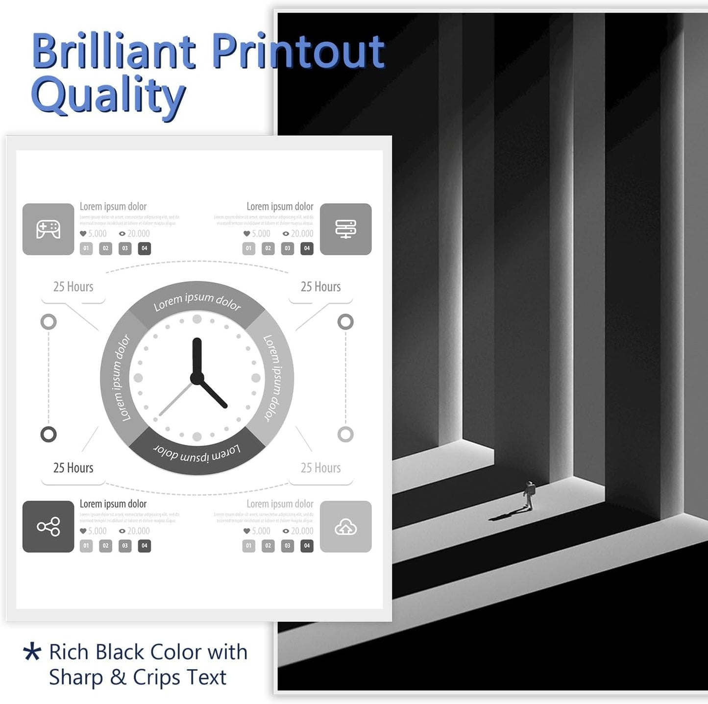 TN830XL Toner Cartridge(with Chip) 4 Pack Black Compatible with Brother TN830XL Toner Cartridge, Working with HL-L2460DW MFC-L2820DW MFC-L2820DWXL HL-L2400D HL-L2405W DCP-L2640DW HL-L2480DW Printer