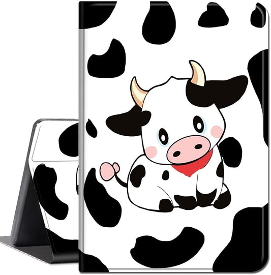 for Amazon Kindle Fire 7 case 2019/2017 Release 9th/7th Generation,Slim Lightweight Smart Shell Stand Cover with Auto Wake/Sleep for Amazon fire 7 Tablet 9th/7th Generation,Black White Milk Cow