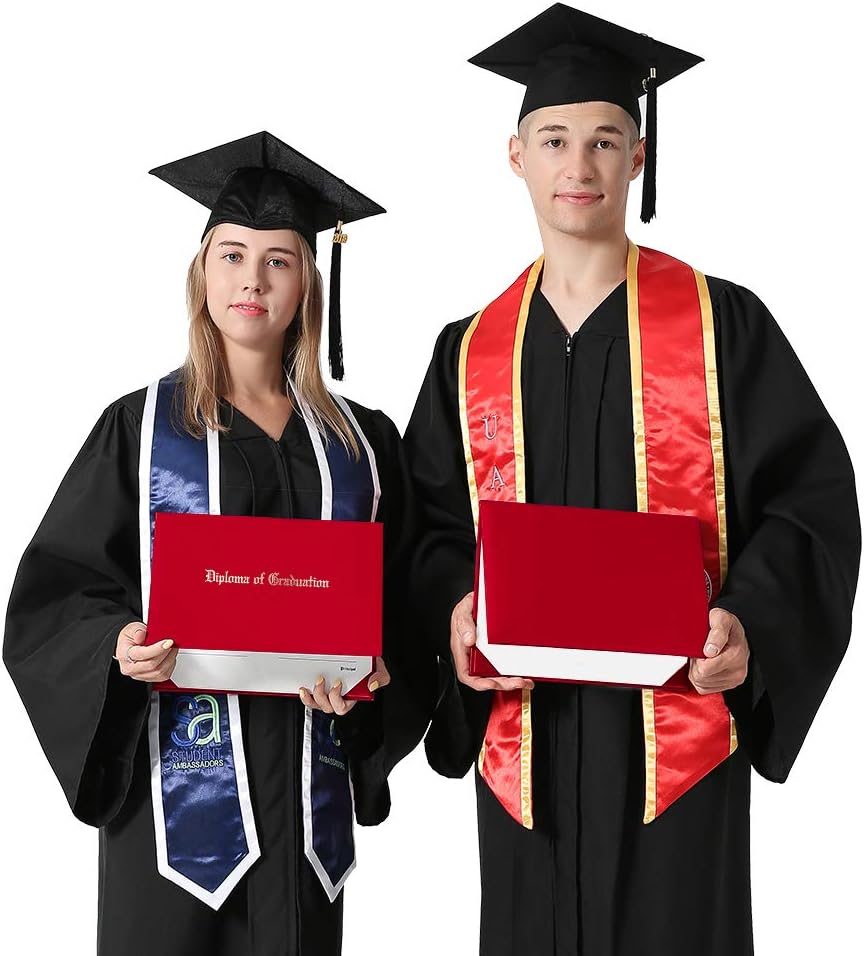 GraduationMall 8.5"x11" Smooth Padded Diploma Cover Certificate Holder Red,1-Pack