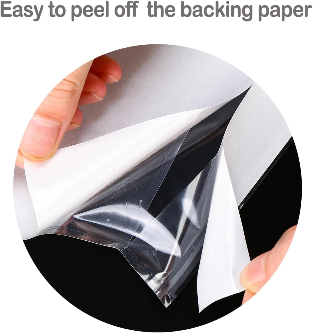 BEUYI Clear 9.5'' x 6.7'' Adhesive Shipping Label Pouches/Sleeves, Plastic Packing Slip Envelope Protector Holder, Easily Fits Half of Letter-Size Paper (60 Pack)