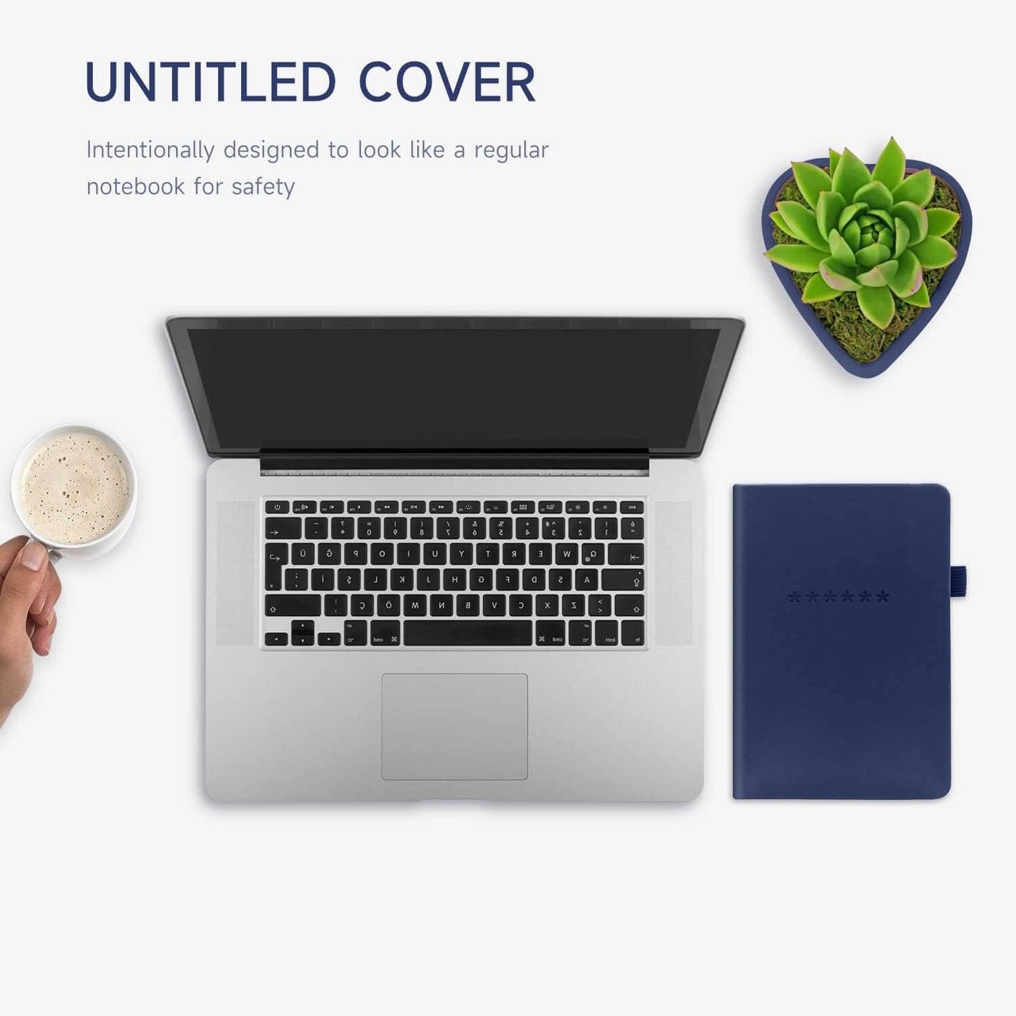 Password Book with Alphabetical Tabs – Hardcover Internet Address & Password Organizer – Password Keeper Notebook for Computer & Website – 5.2 x 7.6" Log-in Password Journal w/Thick Paper (Navy Blue)