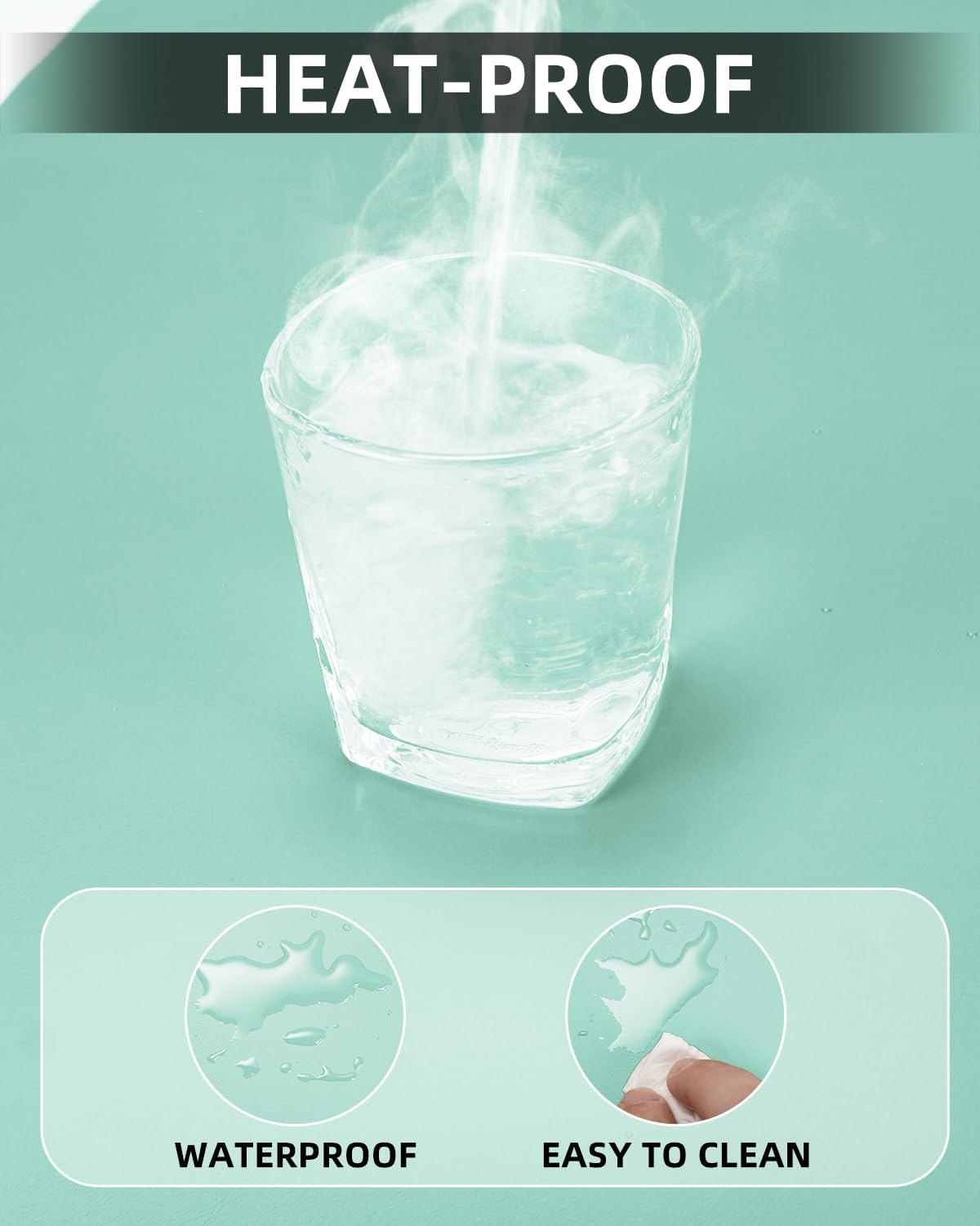 Non-Slip Desk mat,PULeather Desk Pad Protector, Office Desk Mat, Large Mouse Pad,Desk Blotter, Laptop Desk Pad, Waterproof Desk Writing Pad for Office and Home (Turquiose, 35.4" x 17")