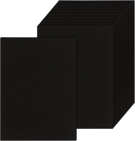 50 Sheets Black Cardstock Thick Paper 5 x 7, 250gsm/92lb Blank Heavy Cards Stock for Invitations, Printing, Postcards, Thankyou Cards, Index Cards, DIY Cards (Black, 5 x 7 inch)