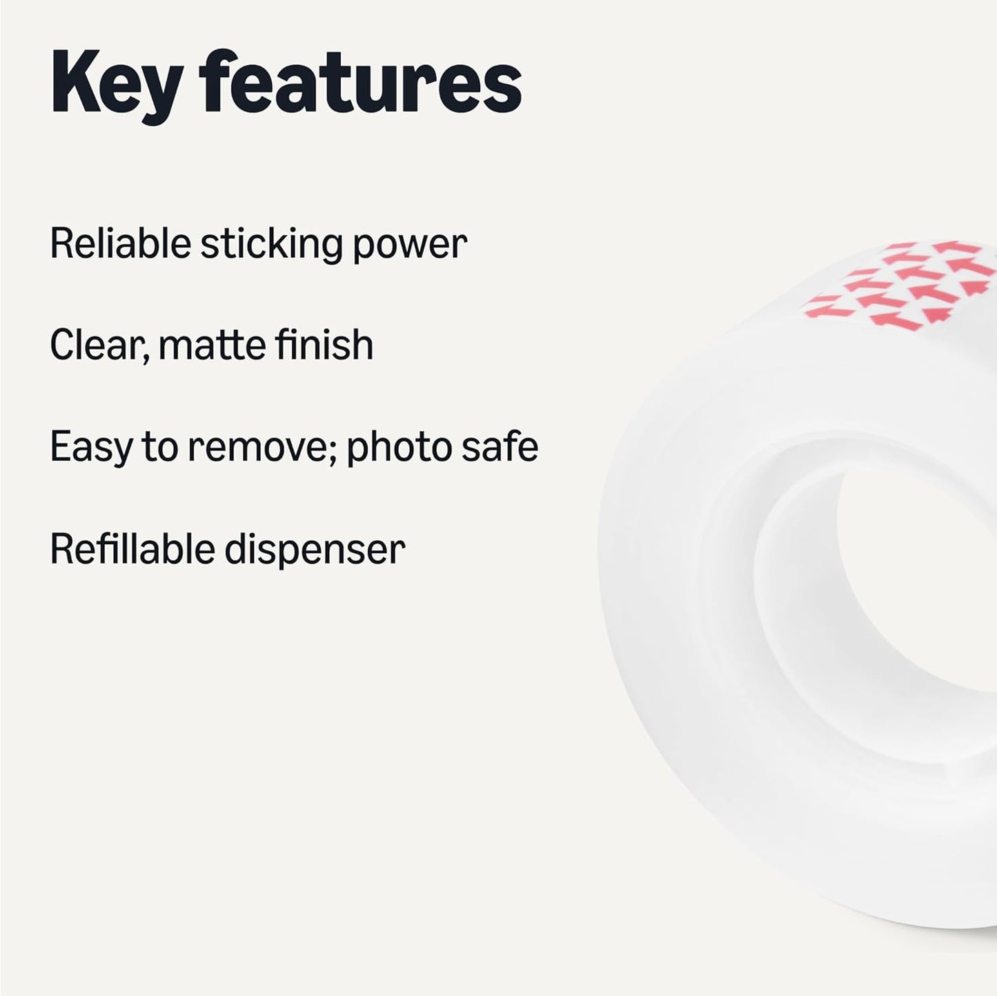 Amazon Basics Matte Finish Tape, Invisible Tape, 3/4" x 1000"(27.78 Yards), 12-Pack, Transparent