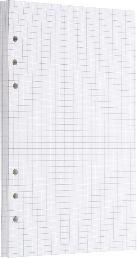 PATIKIL A5 Grid Refill Paper 6-Ring Binder Loose Leaf Planner Filler Paper Planner Inserts, 80 Sheets/160 Pages, Lined