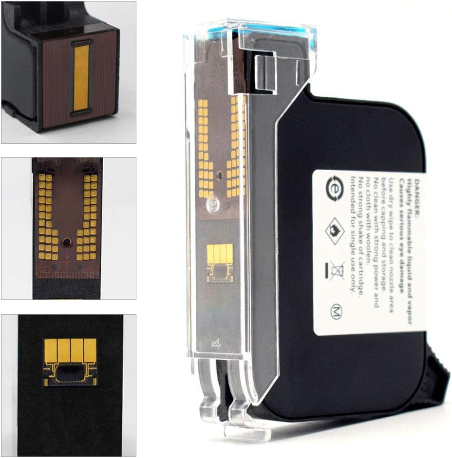 TOAUTO Original Portable Ink Cartridge Quick-Dry Replacement 42ml Ink Cartridge for Handheld Inkjet Printer Coding Machine（Black）