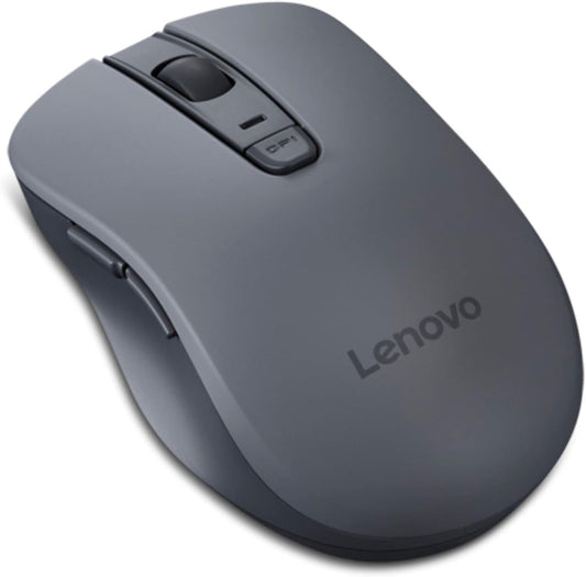 Lenovo WL310 Bluetooth Silent Mouse, Ergonomic, Adjustable DPI, Silent Clicks, Bluetooth 5.0, Portable for Windows, Mac, and Chromebook, Grey