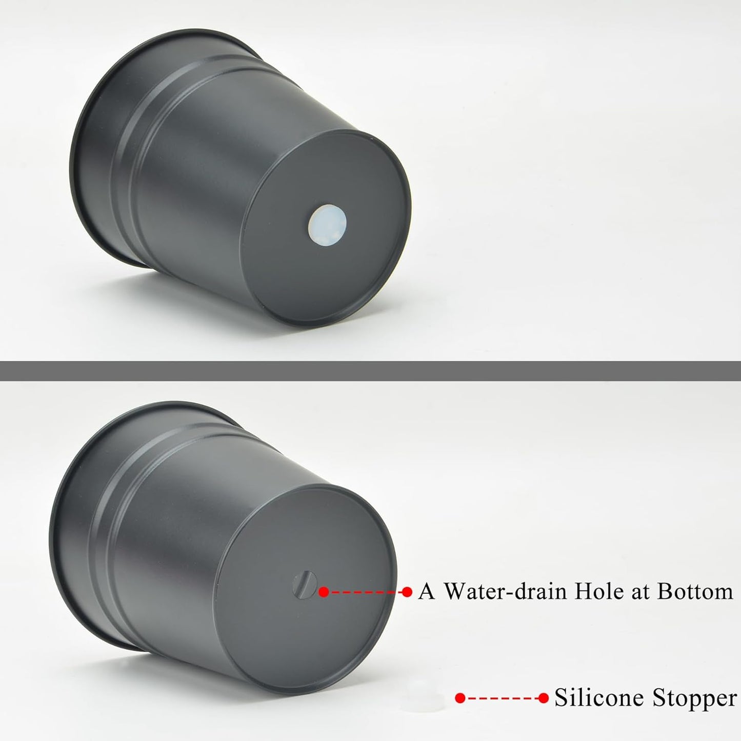 Pen Holder Cup For Desk Pencil Holder Metal Marker Pen Organizer Storage Small Tinplate Flower Pot Succulent Bucket Planters for Office Home - 2 Pack (Blue)