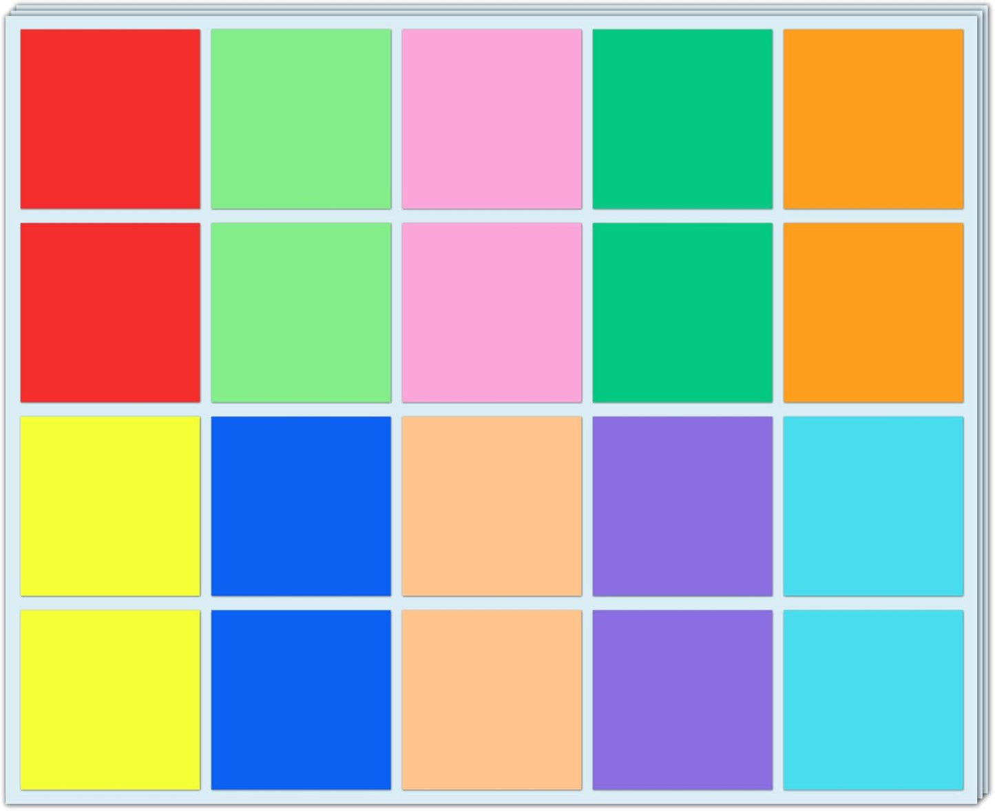 500 Pieces, 2 x 2 inch - Colored Labels Stickers, Packing Moving Labels for Boxes Color Coded - 10 Colors