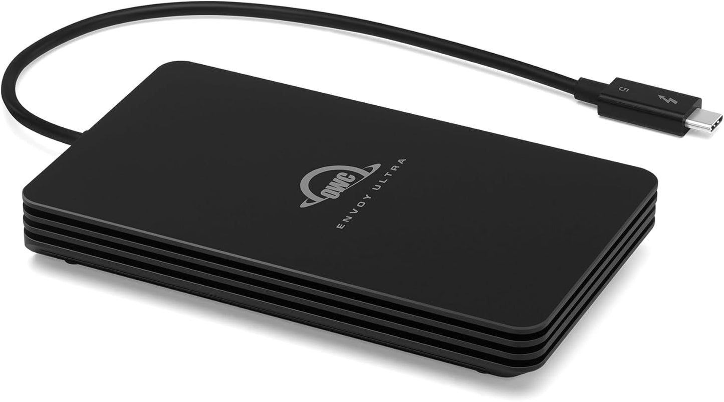 OWC 4TB Envoy Ultra Thunderbolt 5 Portable SSD Enclosure External Drive, Ultra Fast with TB5 Transfer Rates Over 6000MB/s, TB3, TB4 and USB4 Compatible, Works with Mac and PC