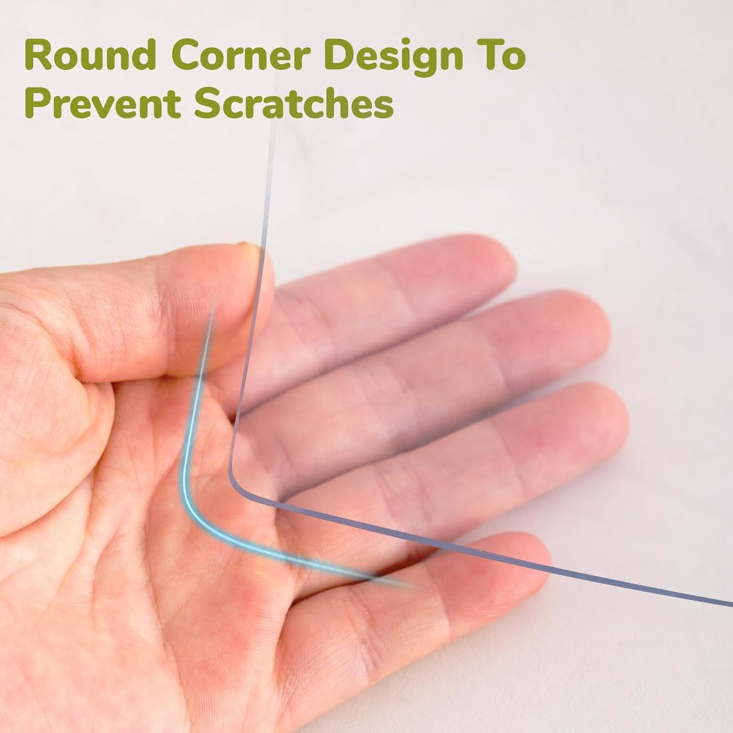 18 x 60 Inch Clear Table Cover Protector, Clear Desk Mat, Clear Table Protector, 1.5mm Plastic Table Cover, Vinyl Table Protector, Desk Mats on Top of Desks