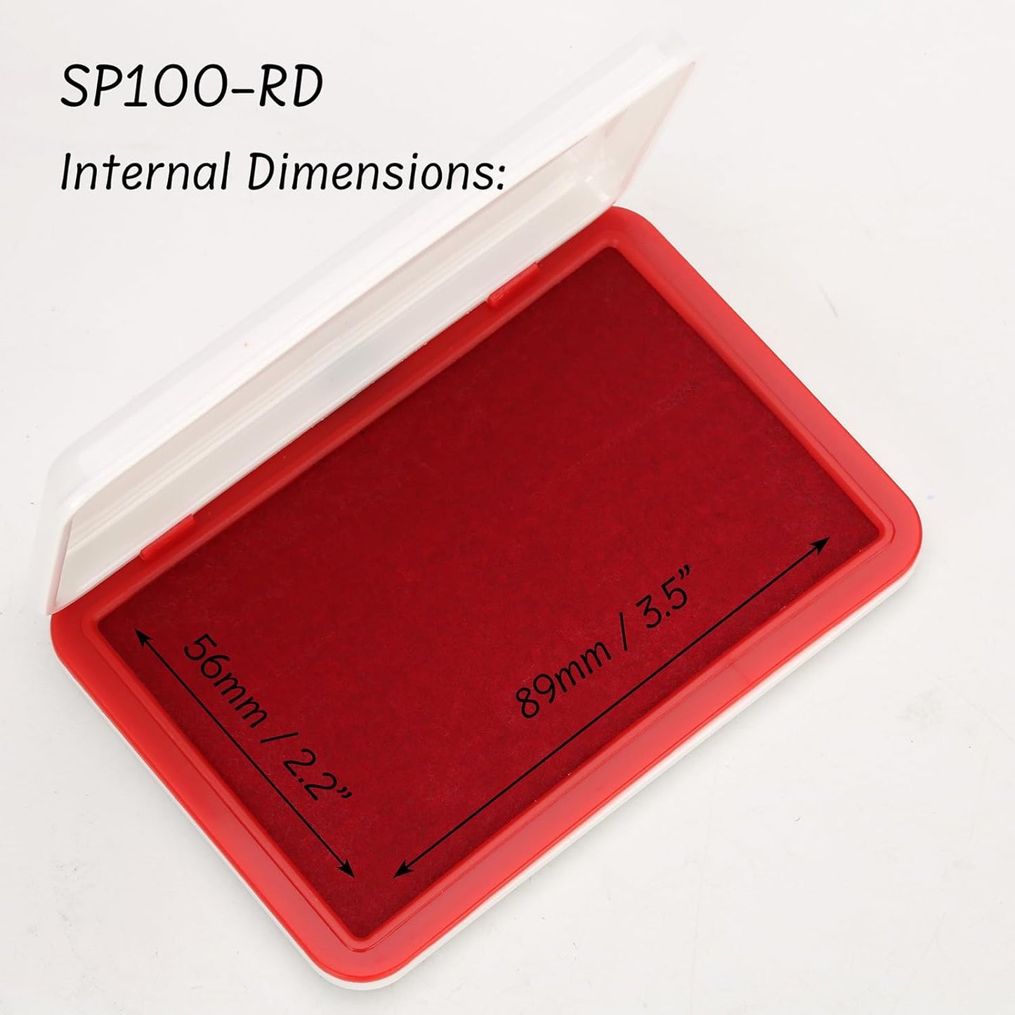 Ink Pads for Stamps | Red Ink Stamp Pad | Rubber Stamps Ink Pad - Premium Quality Felt Pad for Stamps | Stamp Pads | Small Size