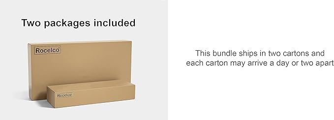 Rocelco 46" Large Height Adjustable Standing Desk Converter with Double Monitor Mount Arm BUNDLE - Quick Sit Stand Up Computer Workstation Riser - Retractable Keyboard Tray - Black (R DADRB-46-DM2)