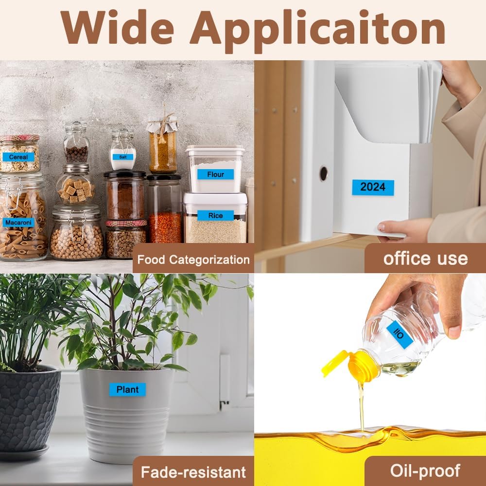 Hehua Tape Tze Tz 12mm 0.47 Laminated Blue Compatible for Brother P-Touch TZe-531 TZe531 TZ-531 TZ531 Tape for Ptouch PT D210 D200 D210 D610 H110, 1/2'' x 26.2ft Black on Blue, 3 Pack