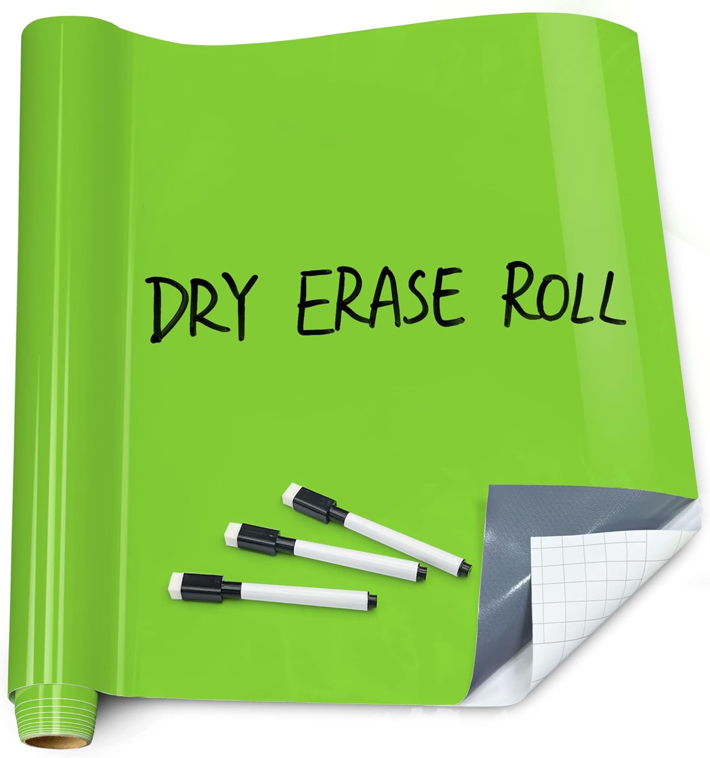 T&W SAME FILM White Board Dry Erase-Colorful Whiteboard Wall Sticker Roll 17.3''X78.7''-Self Adhesive Dry Erase Paper for Desk/Glass/Fridge/Office/Door/Classroom/Kids/Adults-3 Markers-Green