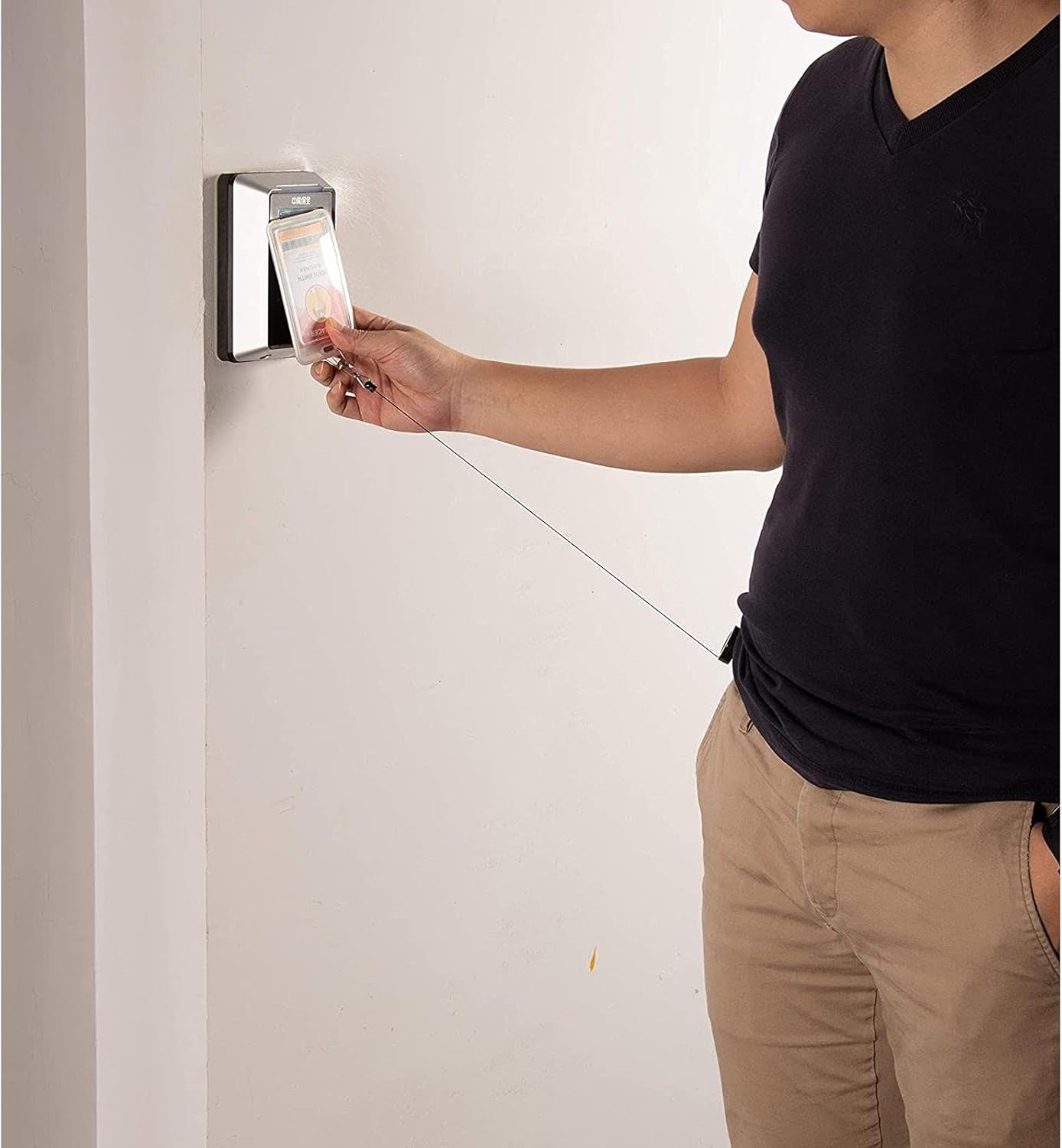 Juvale Badge Reels - 100 Pack, Black, 26.5 in Nylon Cord - Retractable Badge Reel & ID Card Holder Clips & Name Tag Holder for Nurses & Teachers