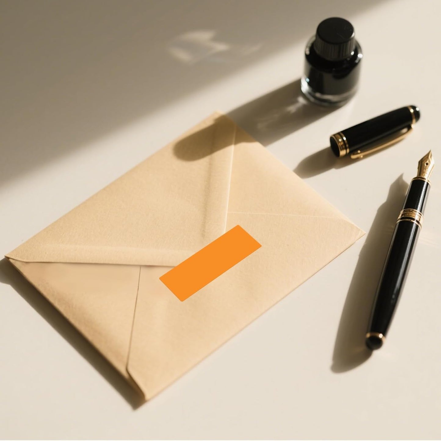 3 × 1 Inches Orange Rectangle Color Coding Labels 1000 PCS, Self-Adhesive Writable Waterproof Vinyl Blank Sticker Roll for Office Home School Business