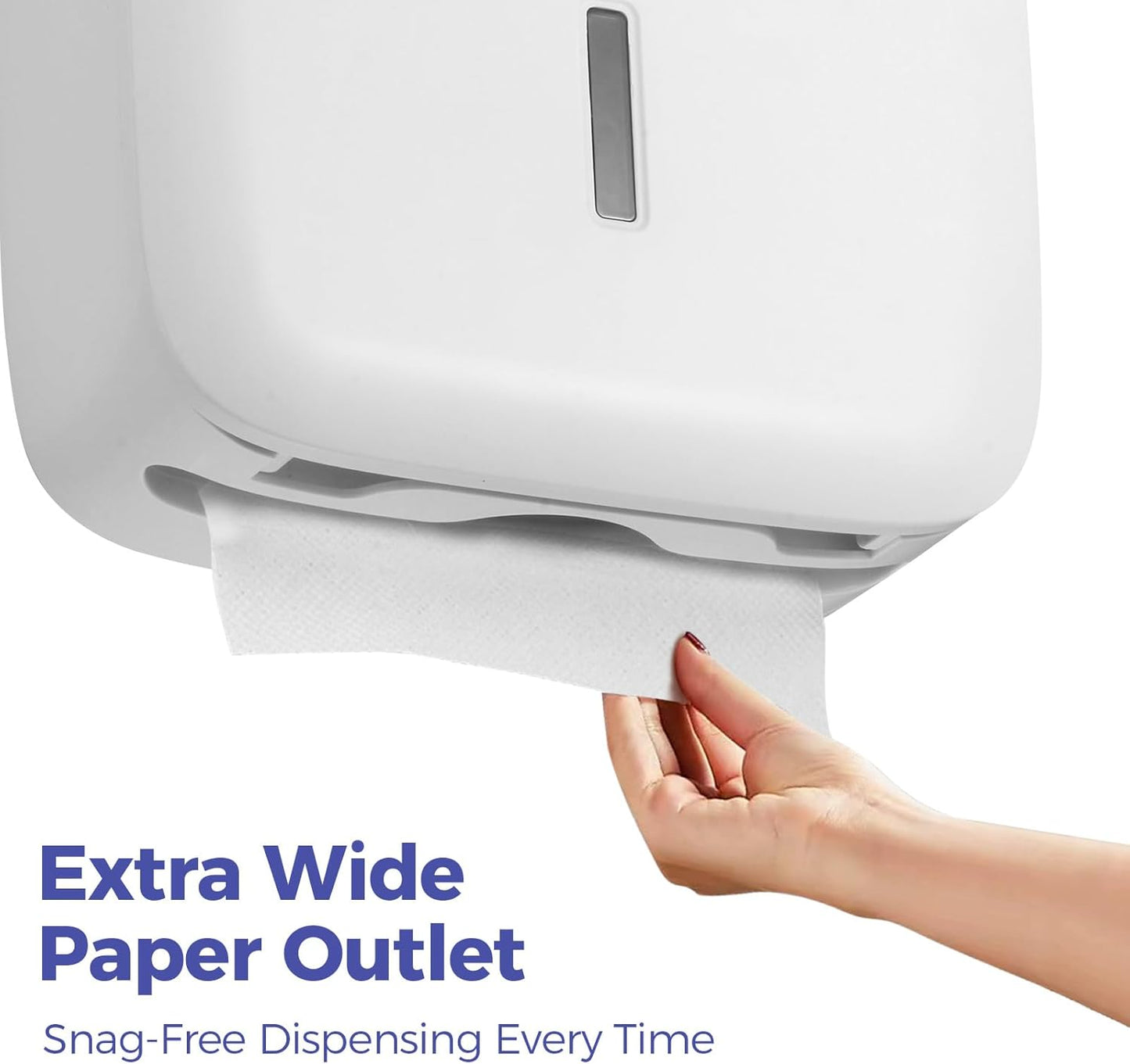 Commercial Paper Towel Dispenser Wall Mount with Lock – Fits 400+ Multifold/Trifold/Z-Fold/C-Fold Towels – Large Paper Towel Holder for Bathroom, Kitchen, Office, Home or Business (White)