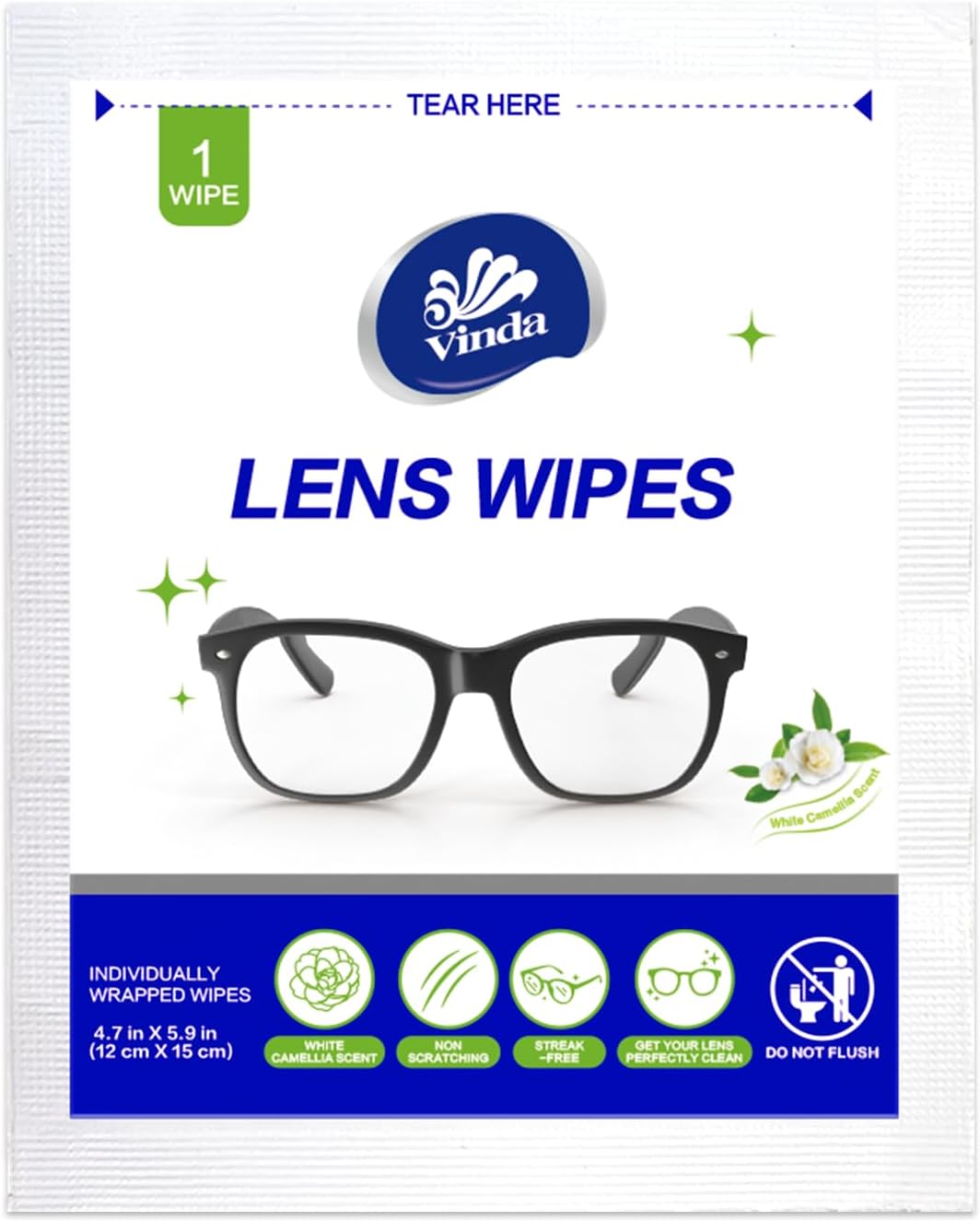 Pre-Moistened Lens Cleaning Wipes – 330 Individually Wrapped, Streak-Free Wipes for Glasses, Screens, Cameras & More – Ammonia-Free, Gentle Optical Cleaner